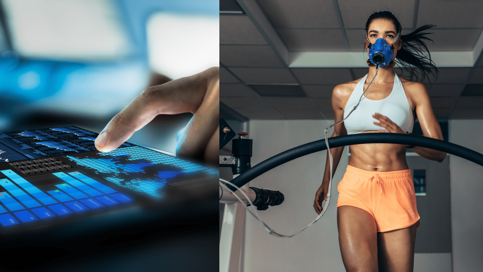 Female runner on a treadmill